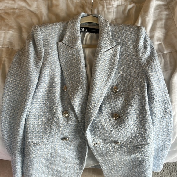 Zara light blue blazer - Picture 3 of 5
